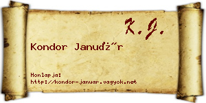 Kondor Január névjegykártya